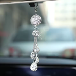 Lilanglam Bling Car Accessories for Mirror, Bling Car Decoration Crystal Car Rear View