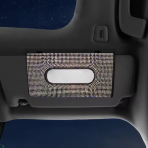 Lilanglam 1 Pcs Car Rhinestone Tissue Box Holder High-end Luxury Sun Visor Multicolor Paper Box Bling Auto Interior Storage Car Acessories