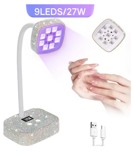 Lilanglam Wireless Nail Lamp LED UV Nail Dryer Rechargeable With Auto Sensor Touch Control Fast Drying Nail Light 360° Bendable Table Lamp