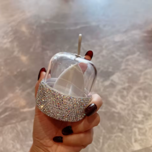 Lilanglam Mini Portable Transparent Puffs Drying Box Storage Case Bling Diamond Makeup Sponge Egg Set Combination Sponge Stand Cosmetic